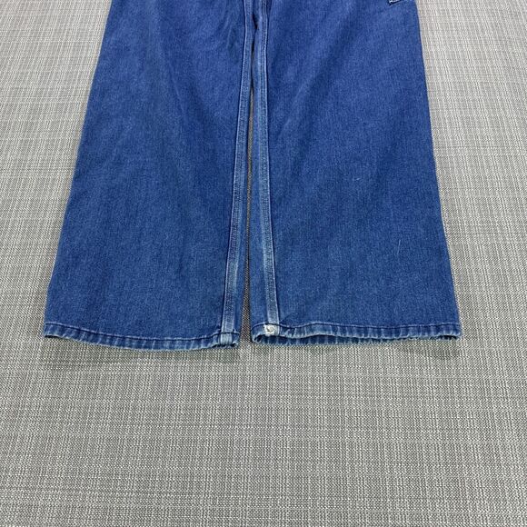 Dickies Bibs Mens 34x32 Overalls Blue Denim Carpenter Farmer Work Workwear - Picture 8 of 14